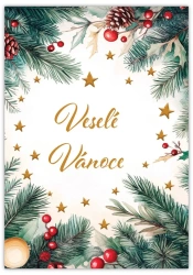 Karnet Wesołych Świąt - Vesele Vanoce Cestina - Trend
