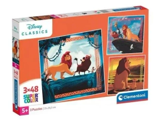 Puzzle 3 x48 Super Kolor Lion King - Clementoni