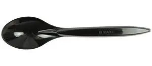 Łyżki wielorazowe czarne 8szt - Arpex