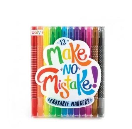 Flamastry wycieralne bezbłędne 12 sztuk - Kolorowe Baloniki