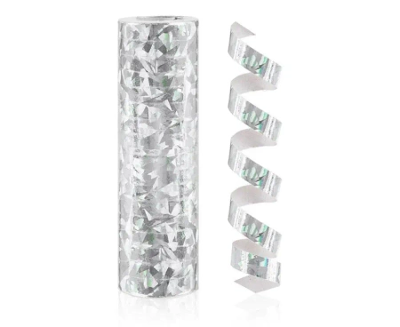 Serpentyna holograficzna srebrna 4m - Godan