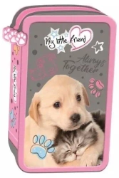 Piórnik potrójny z wyposażeniem Cat&Dog - ST-MAJEWSKI