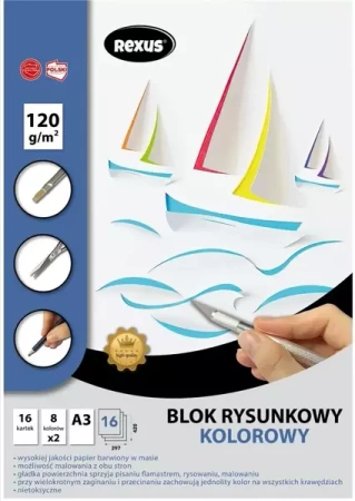 Blok rysunkowy A4/16K kolorowy Premium - Beniamin