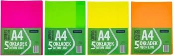 Okładka A4 Neon Line nieregulowana (5szt) ASTRA - ASTRA papiernicze