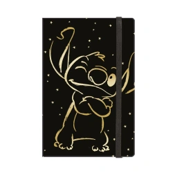 Notes A5 80k. linia z gumką Disney Gold Stitch wzór 3 - PATIO