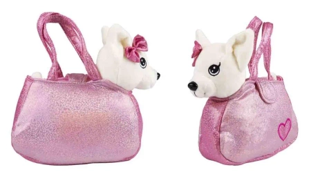 Pluszowy Pies z kokardą w torebce - Norimpex