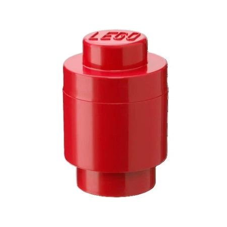 Pojemnik klocek LEGO(R) okrągły czerwony - NHG