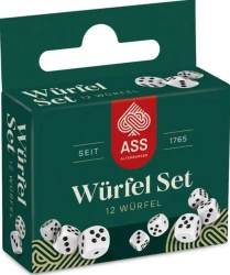 Kości do gry białe 12szt CARTAMUNDI