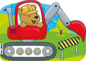 Koparka czerwona. Pojazdy dla maluchów. Kolorowanka - opracowanie zbiorowe