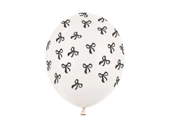 Balony Kokardki Pastel Off-white 30cm 50szt - PartyDeco