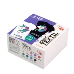 Farby do tkanin Unicorn 20ml 9 kolorów - Rosa
