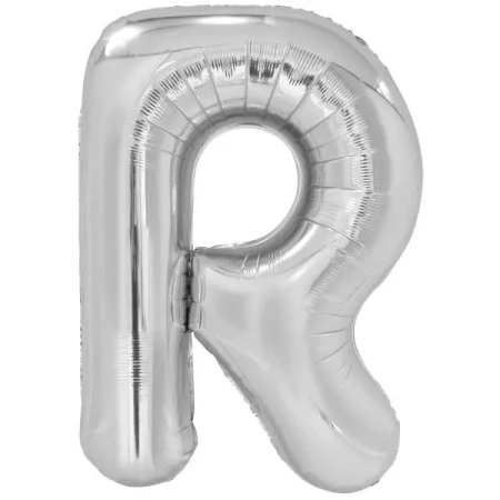 Balon foliowy litera R srebrna 60,5x86cm - Amscan