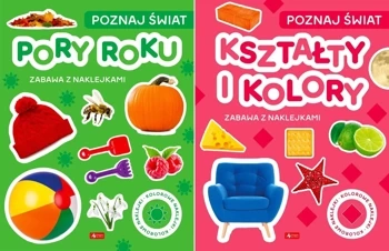 Poznaj świat Zabawa z naklejkami Pory roku + Kształty i kolory PAKIET - praca zbiorowa