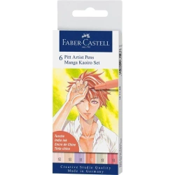 Pisaki Pitt Artist Pen Manga Kaoiro 6szt - Faber Castell