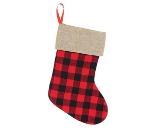 Skarpeta świąteczna czerwono-czarna rozm. 40,5cm - Godan