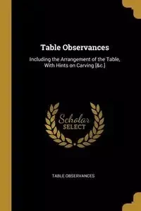 Table Observances - observances Table