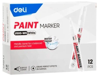 Marker olejowy 2mm biały 1szt DELI