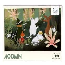 Puzzle 1000 artystyczne Muminki zielone - Cass film