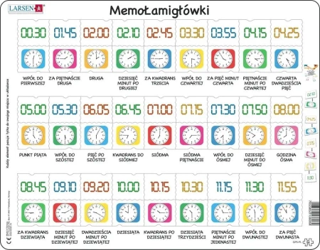 Układanka Zegar i czas - Larsen