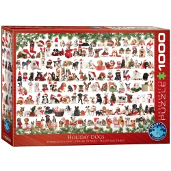Puzzle 1000 Holiday Dogs 6000-0939 - Eurographics
