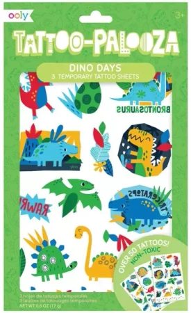 Tatuaże zmywalne Tattoo Palooza - Dinozaury - Kolorowe Baloniki