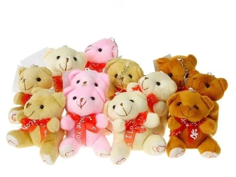 Miś pluszowy z zawieszką 10cm mix - ADAR