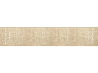 Bieżnik jutowy Merry Christmas biały 50x250cm - PartyDeco