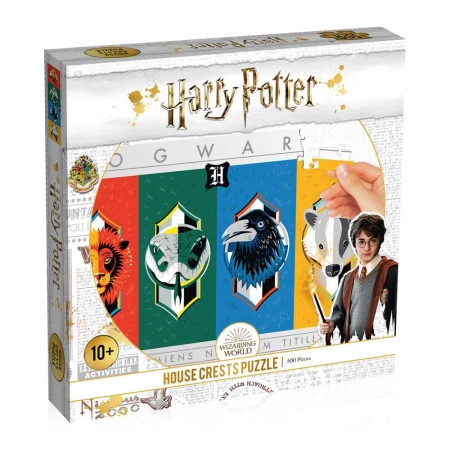 Puzzle 500 Harry Potter House Crest Herby - Winning Moves