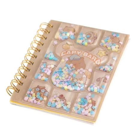 Notes z wodą i konfetti 10,7x8,5cm kapibara - Dalprint dpCraft