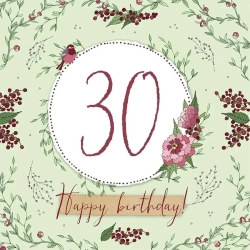 Karnet Swarovski kwadrat CL2230 Urodziny 30 - Clear Creations