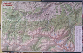 Tatrzański Park Narodowy. Mapa ścienna 1:30 000 - opracowanie zbiorowe