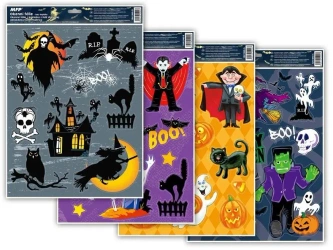 Naklejka Halloween brokat MIX 30x42cm - MFP