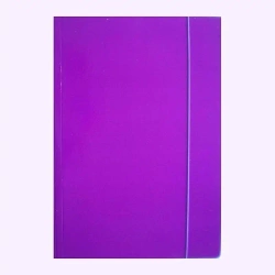 Teczka A4 z gumką błyszcząca fioletowa - Ziemia Obiecana