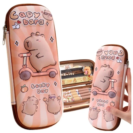 Piórnik przybornik Kapibara na hulajnodze - Leantoys