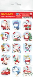 Zima z Mikołajem 02 Naklejki 4 sztuki - Jako