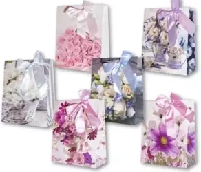 Torebka ozdobna Premium z kokardą PL-6 średnia - Panorama