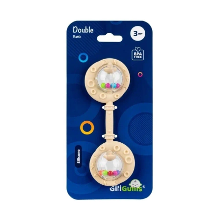 Grzechotka podwójna beżowa - Giligums