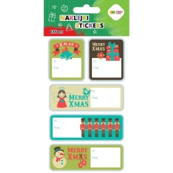Naklejki Xmas tag 10x20cm HAPPY COLOR - GDD