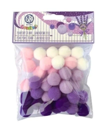 Pompony dekoracyjne 20mm - Lawendowe pole ASTRA - ASTRA papiernicze