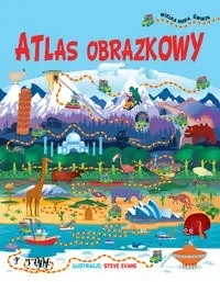 Atlas obrazkowy + wielka mapa świata - praca zbiorowa