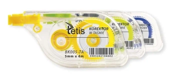 Korektor w taśmie 5mmx6m (18szt) - Tetis