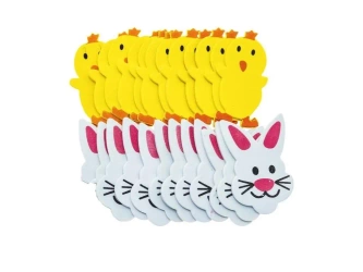 Naklejki wielkanocne z pianki 24szt - Brewis