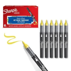 Markery akrylowe żółte (6szt) - Sharpie