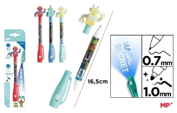 Długopis szpiegowski UV 0.7/1.0mm Roboty MIX - BeBasic