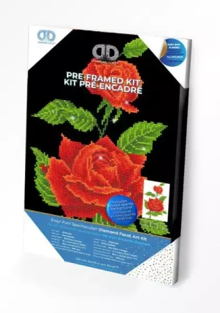 Haft diamentowy Diamond Dotz Czerwona róża DDK5025