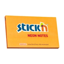 Notes samoprzylepny 127x76mm pomarańczowy neon 100 sztuk - STICKN