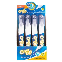 Korektor w piórze 8ml Cover UP (12szt) DELI