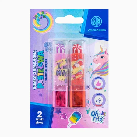Zapachowa gumka Astrakids Unicorn szminka 2 szt.mix - ASTRA art-pap