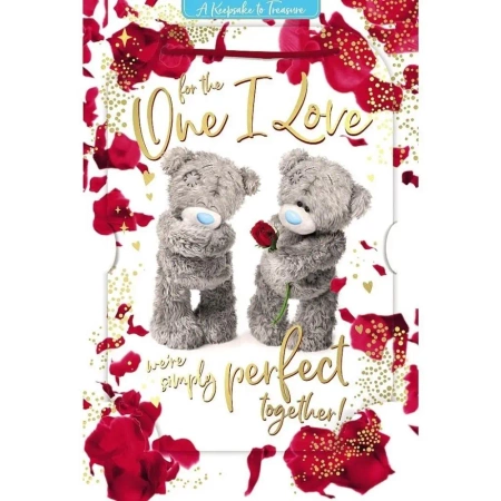 Kartka holograficzna 3D For the one I love - Carte Blanche Greetings Ltd.