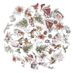 Kształty papierowe Lovable Chrismas 49szt - Dalprint